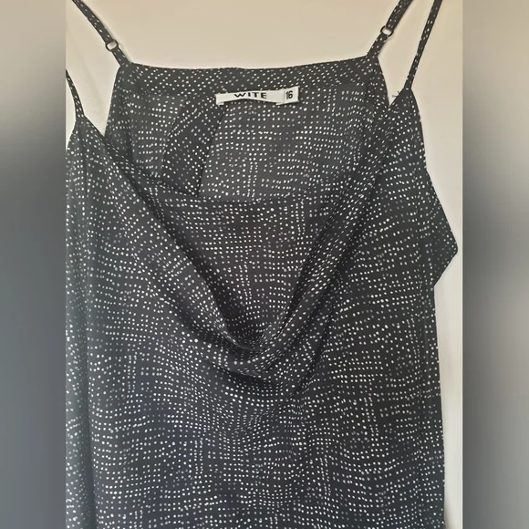 Midi Polka Dot Dress | AU16 Black Grey White - Picture 4 of 4